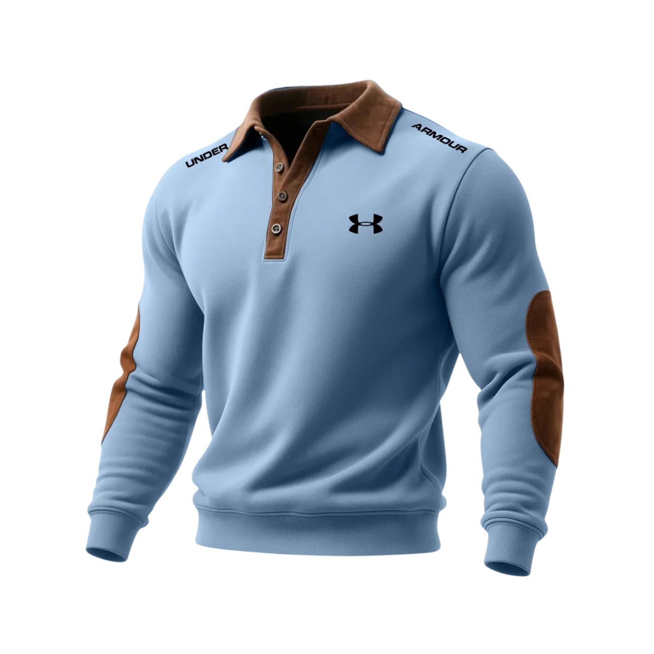 Men’s Performance Polo Sweater – Structured Long Sleeve Athletic Pullover